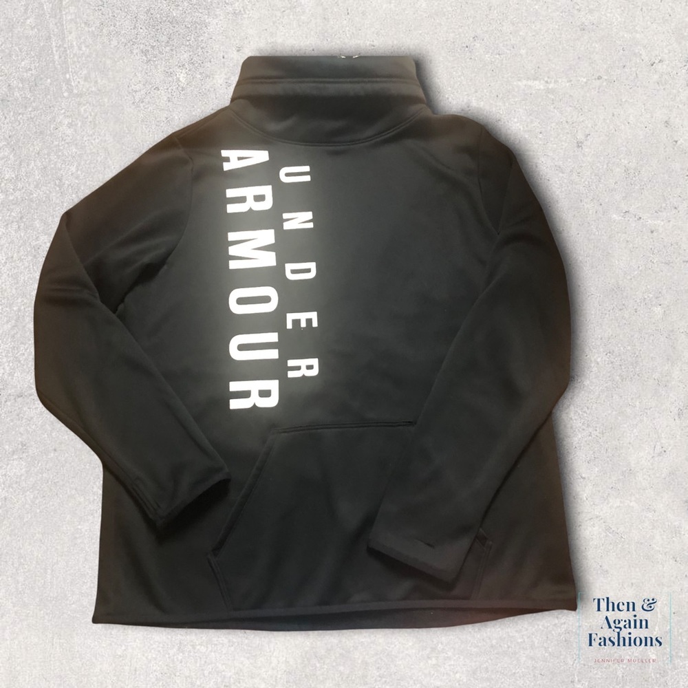 Under Armour Black Pullover Hoodie with White Logo